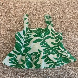 Janie and Jack two piece palm leaf outfit size 4T